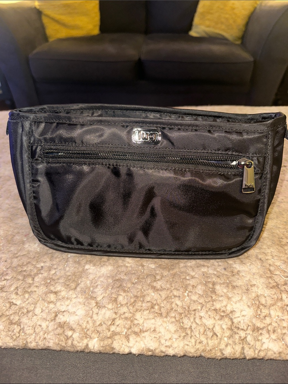 LUG PARASAIL-  Black Nylon Toiletry Organizer Pouch